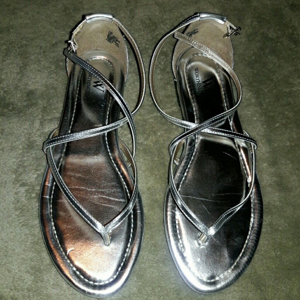 Strappy Silver Sandals
