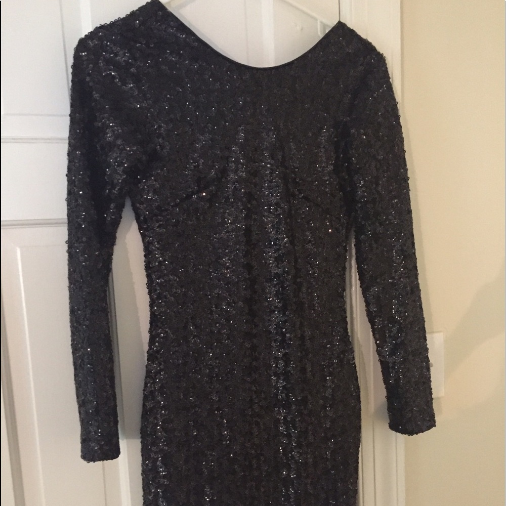 Black Sequin H&M Cocktail Dress Size 6