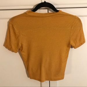 yellow crop top