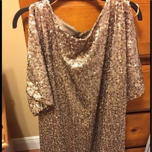 Sequin gold dress