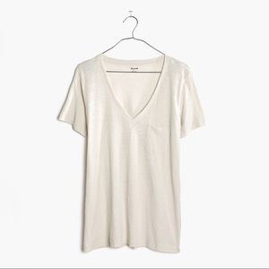 Madewell Whisper Cotton V-Neck Pocket Tee