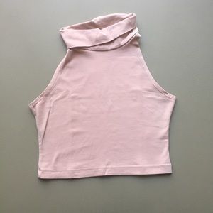 American Apparel Sleeveless Turtleneck Crop Top