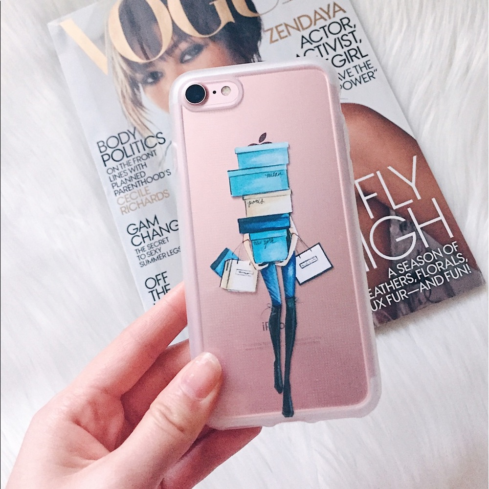 💎Shopping Fashion Girl iPhone 7 Plus Phone Case💎