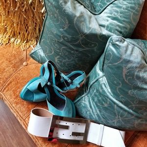 FENDI wide BIG buckle belt