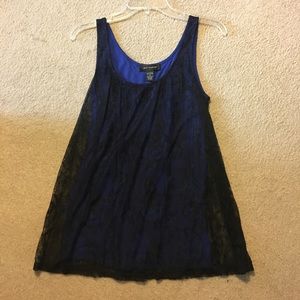 Lace overlay tank top