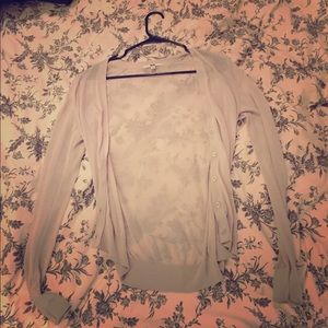 Light grey sheer cardigan - M
