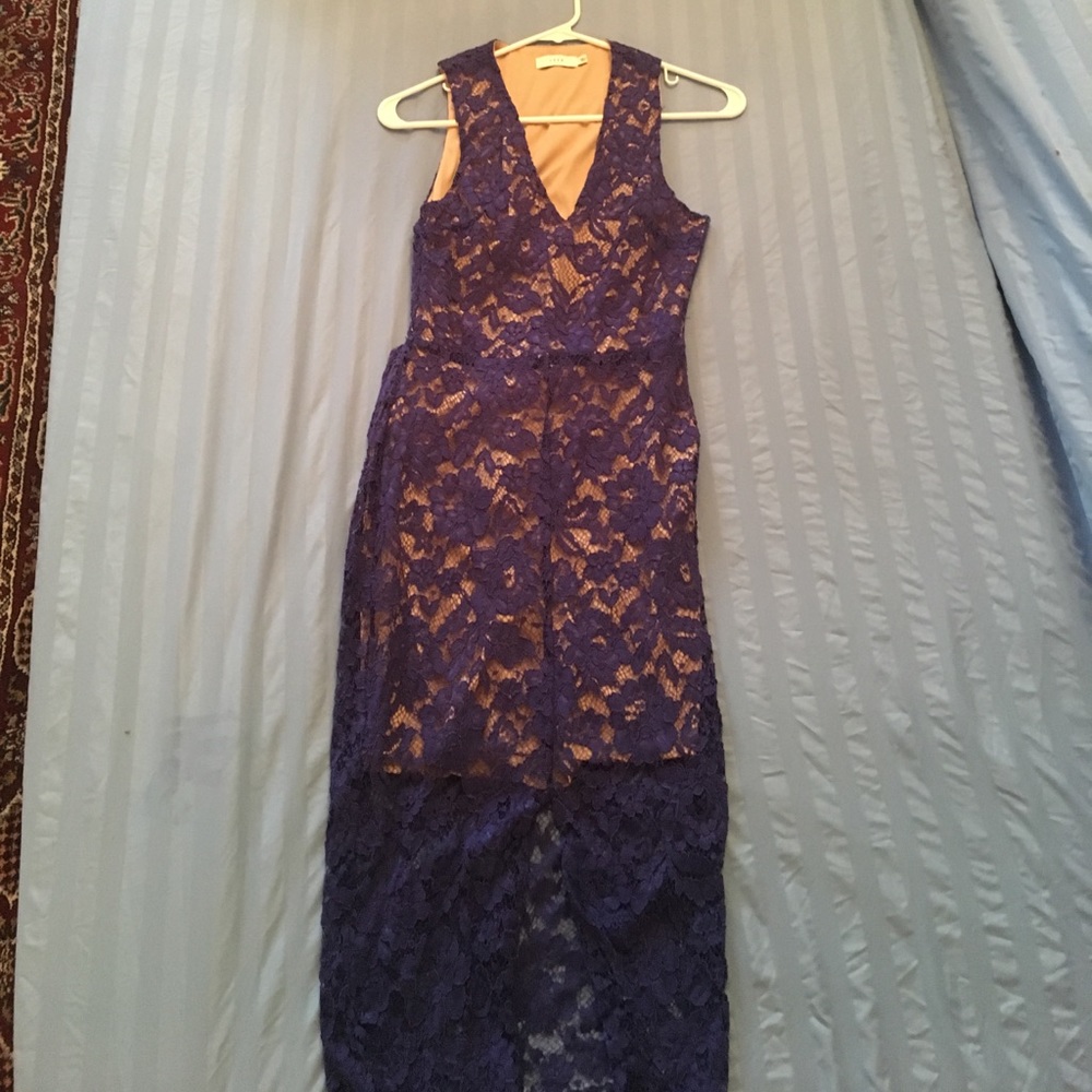 Blue lace dress