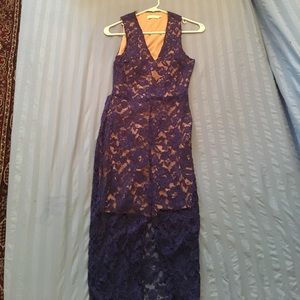 Blue lace dress