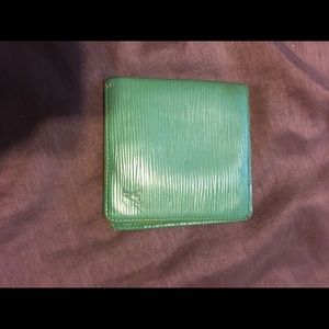 Green Louis Vuitton Leather Wallet