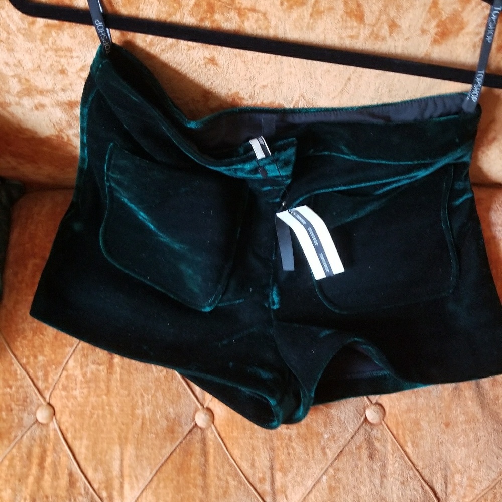 Nordstrom brand TOP SHOP velvet shorts!
