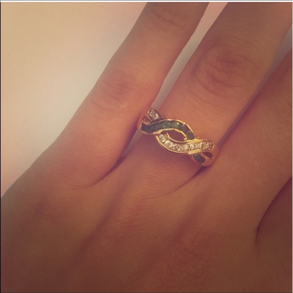 Sterling Silver Gemstone Ring (Gold Plated)