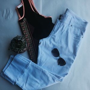 KUT From the Kloth Cameron straight leg white pant