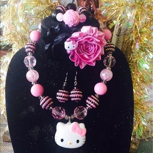 Hello Kitty 4 piece Jewelry necklace set