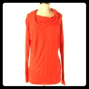 Bordeaux Orange Cowl Neck Sweater