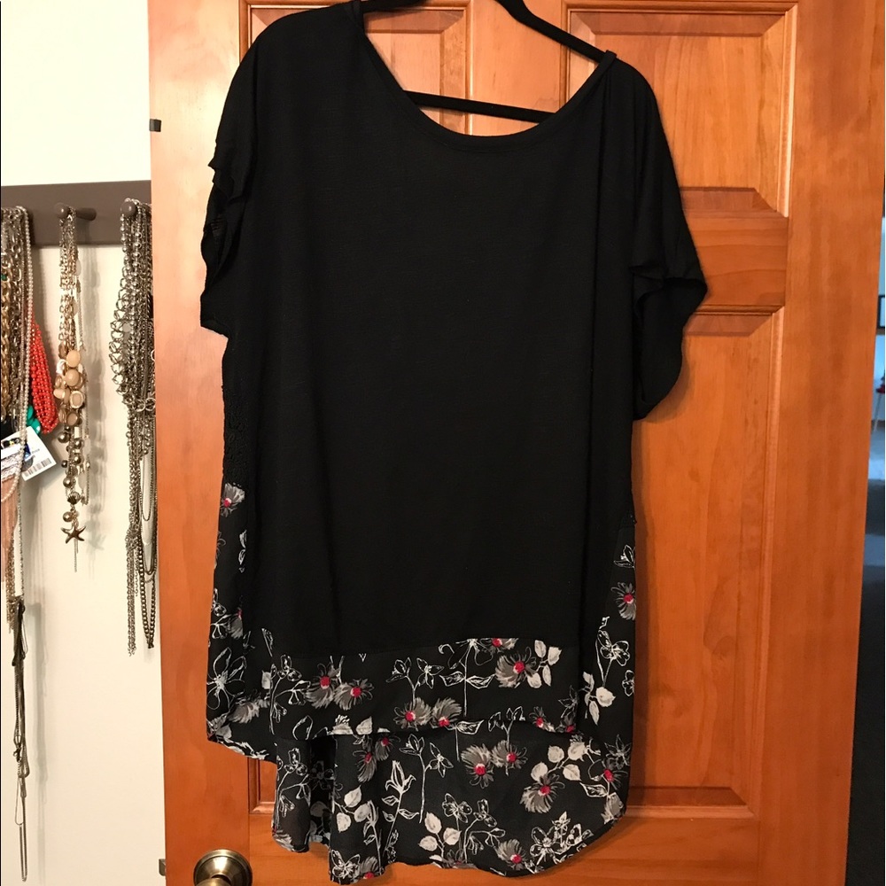 High low dolman short sleeve shirt