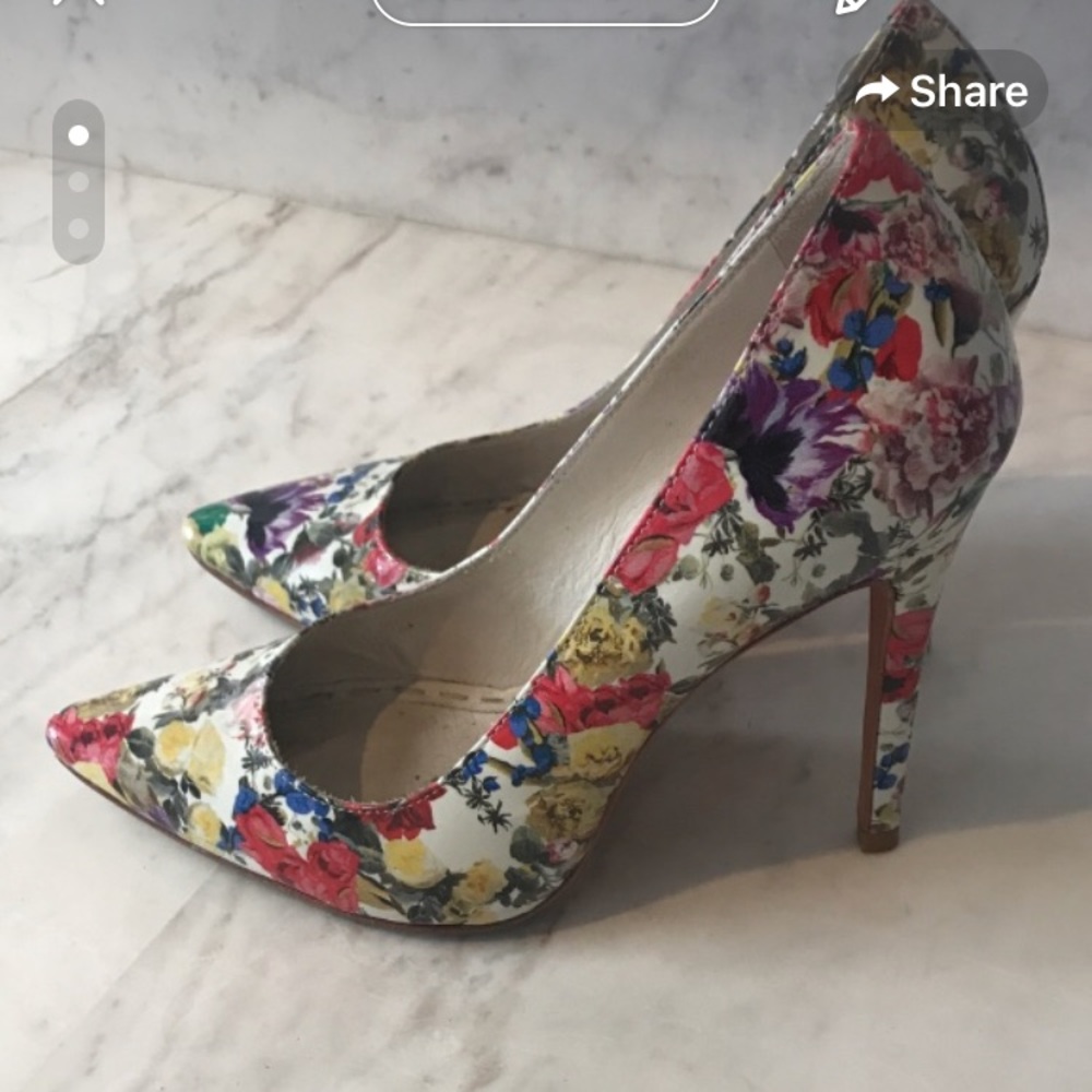 Alice and Olivia floral heels