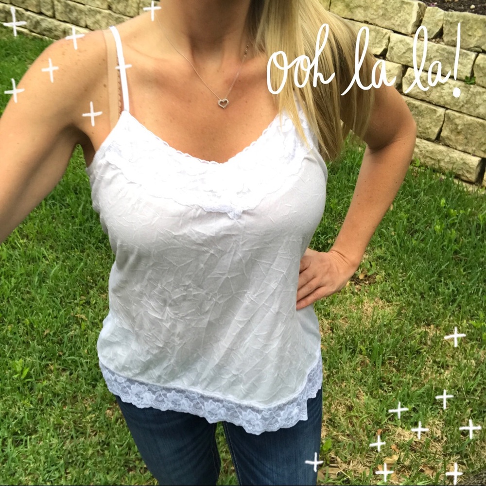 🎀Maurices White Lace Tank Top