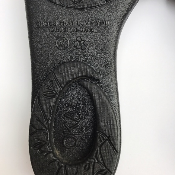 OKA b. Oka B Bee Okabashi Flip Flop Sandals Rubber Black from !!cindy