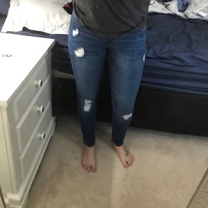 Distressed rockstar jeans