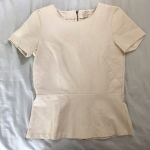 LAST CHANCE: J. Crew Cream Peplum Top