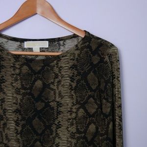 Michael Kors Snakeskin Print Top