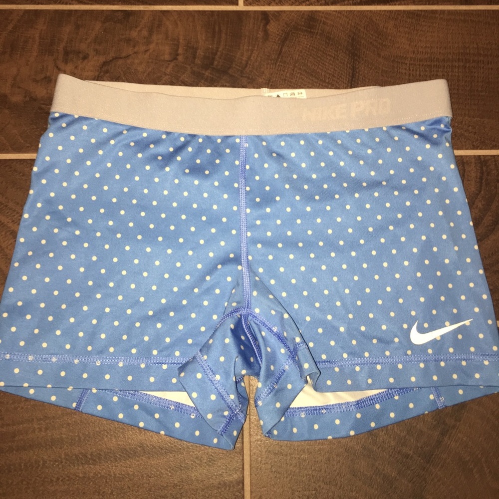 Blue Polka dot Nike pros + FREE GIFT