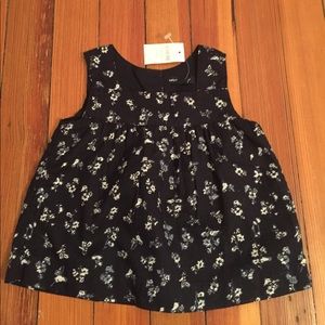 *NWT* BabyGap textured navy print sleeveless top