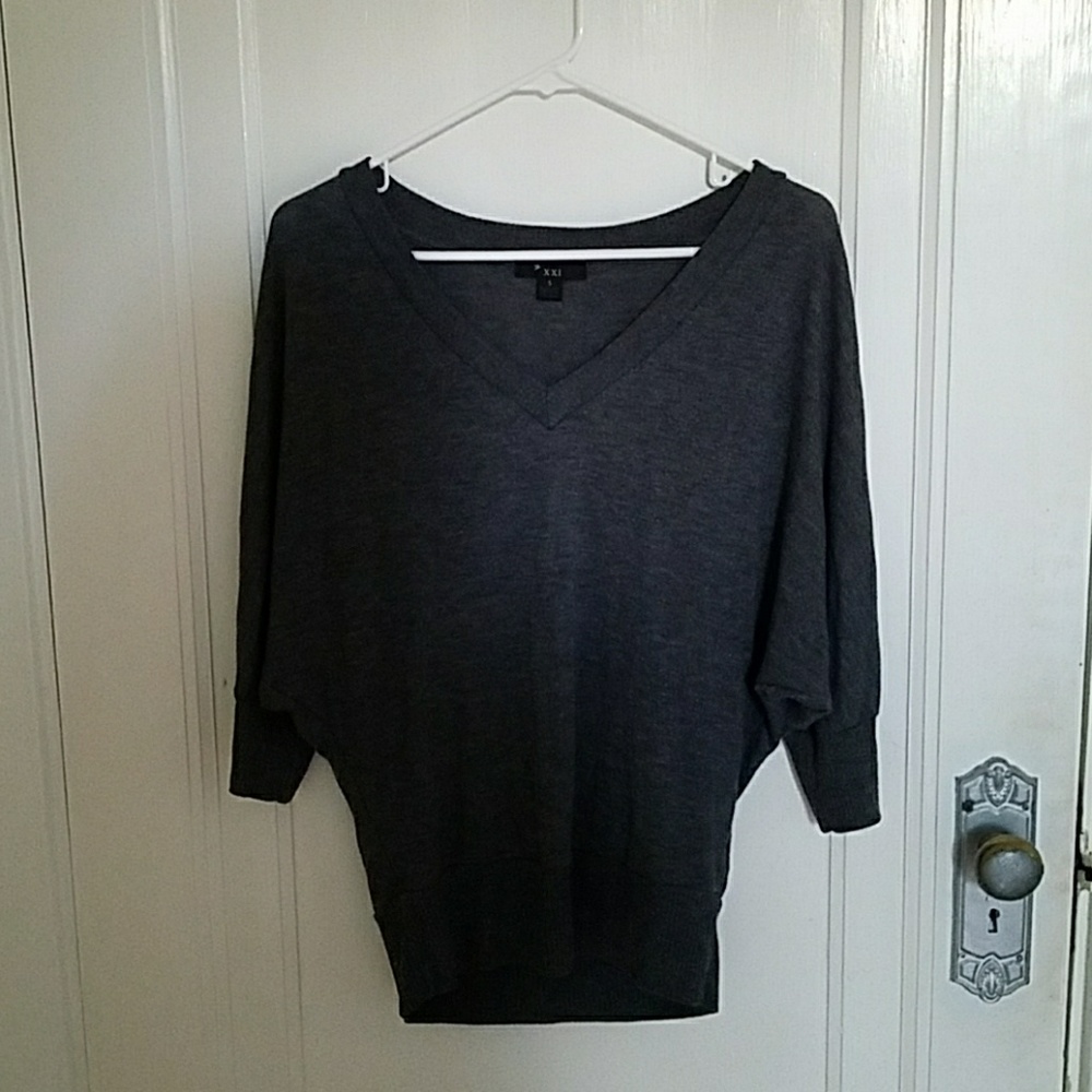 Grey Long Sleeve Top