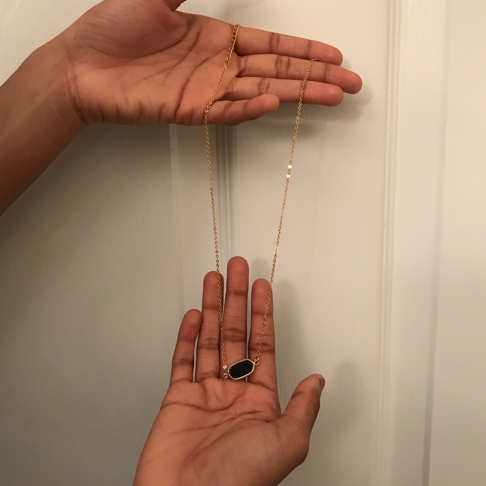 Black Druzy Necklace