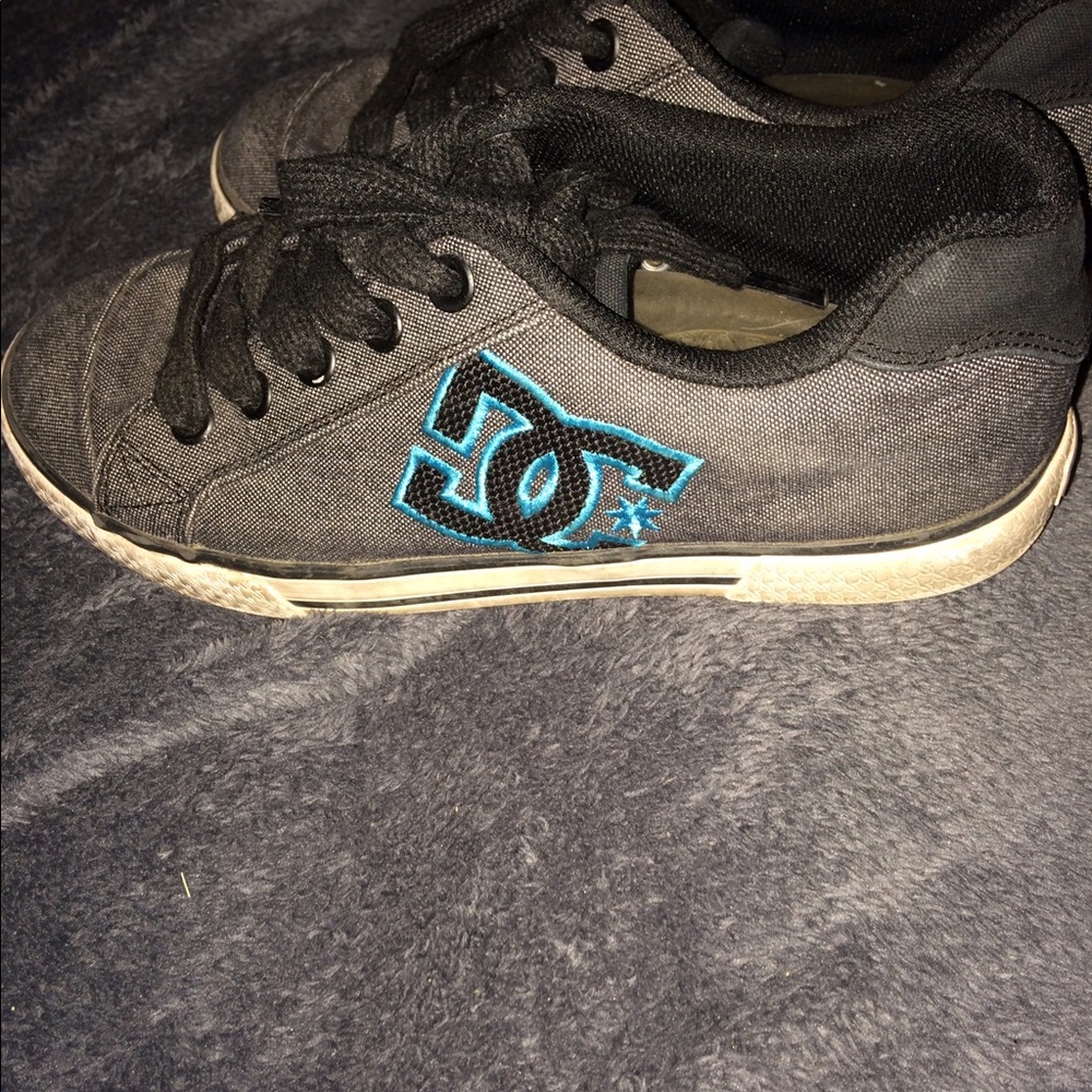 D.C. Gray and teal shoes size 6