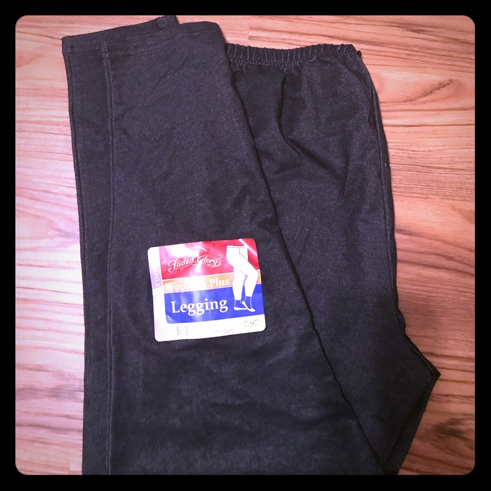 Faded glory dark was jean leggings