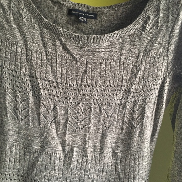 American Eagle Gray Knit Dress - Picture 2 of 4