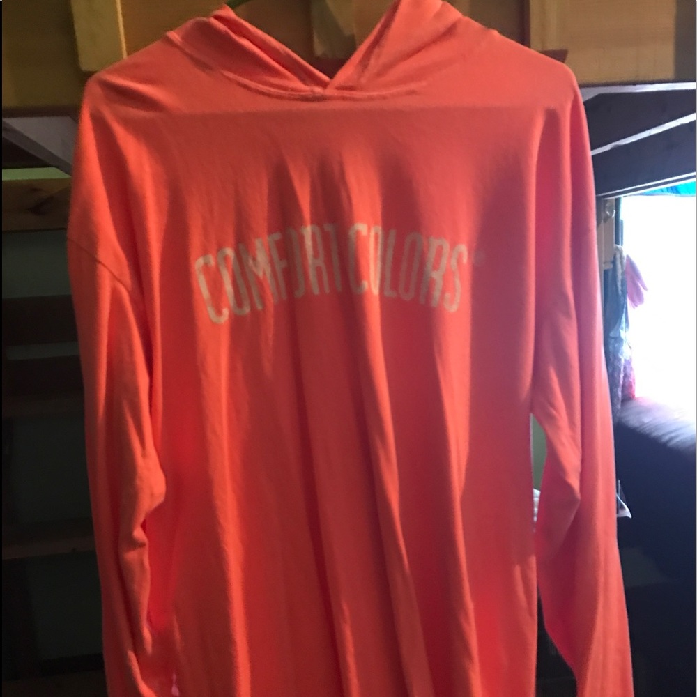 LG Comfort Colors bright pink hoodie