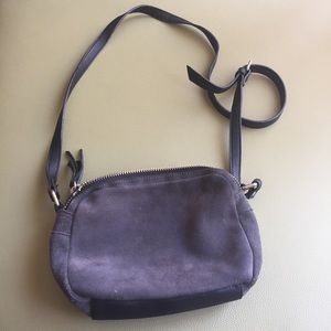 Gray Suede Crossbody bag