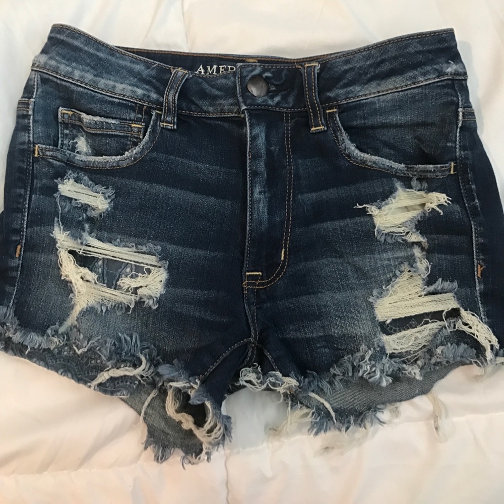 American eagle hi rise super stretch shorts