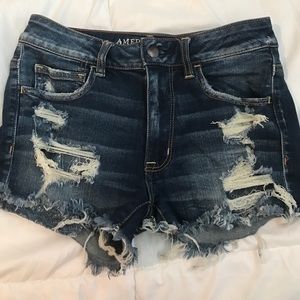 American eagle hi rise super stretch shorts