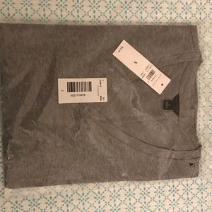 Ann Taylor Pima Cotton V Neck Tee heather Grey $32
