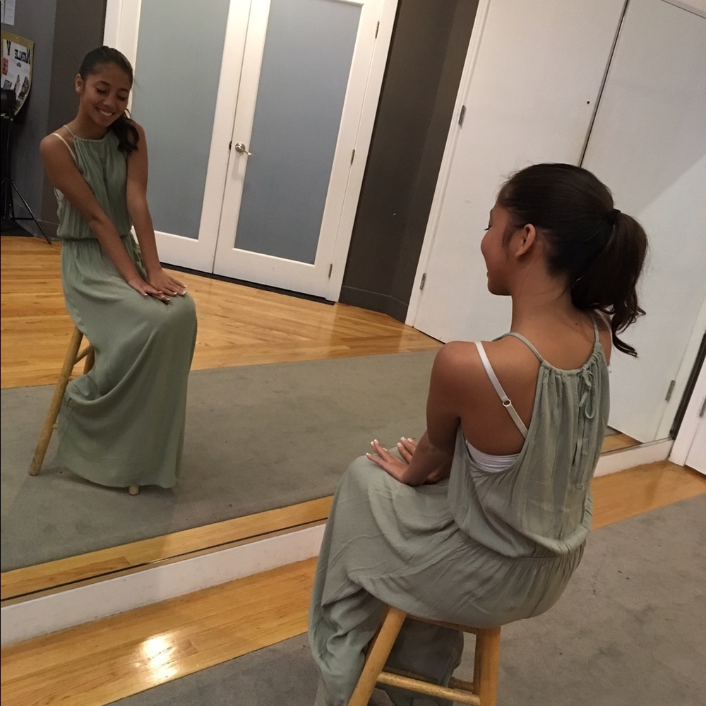 Green maxi casual but cute dress