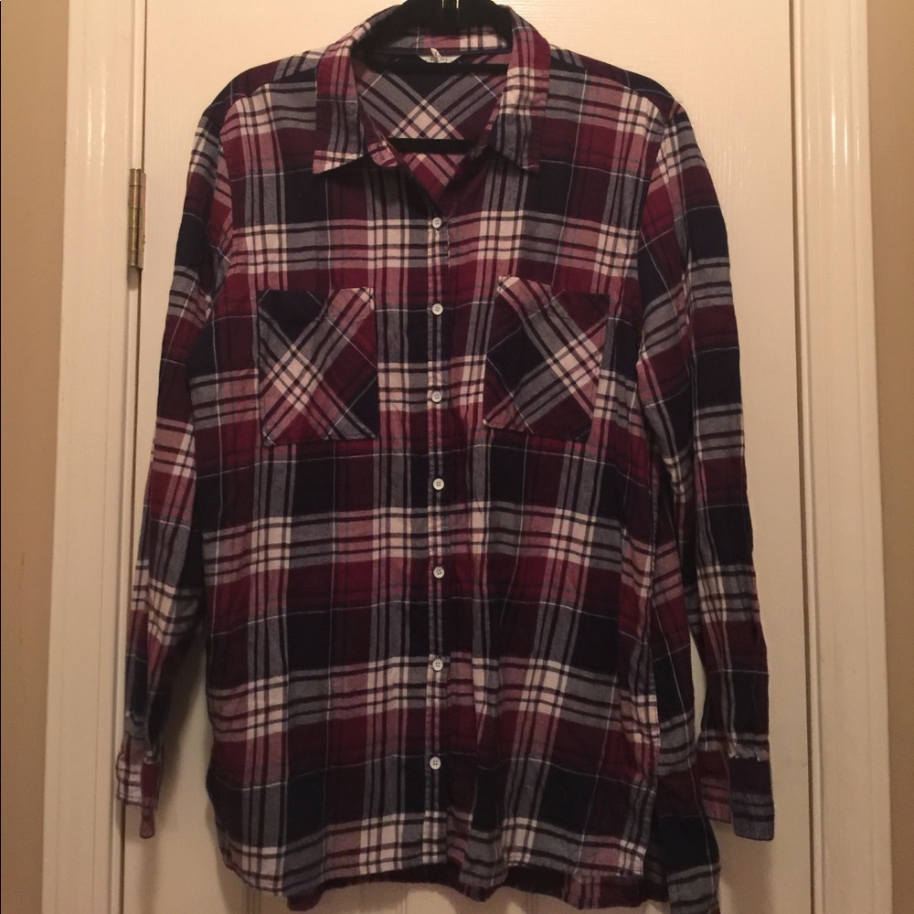 Plaid button down flannel