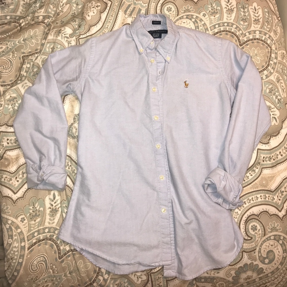 Light blue Ralph Lauren slim fit button down