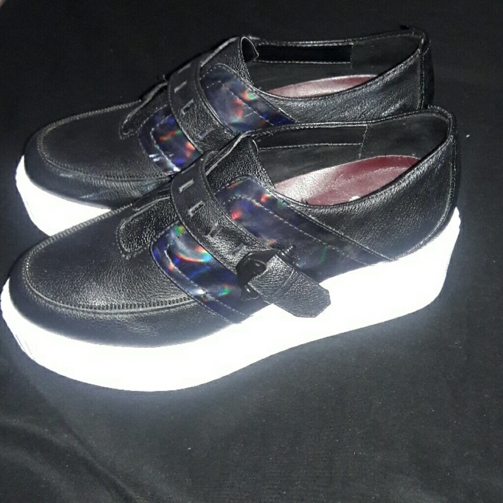 Black creepers style platform shoes