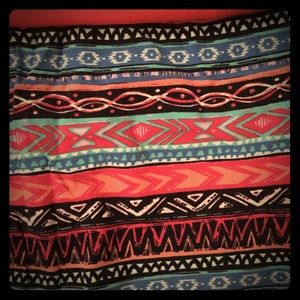 Tribal mini boho skirt