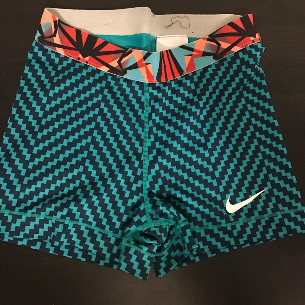 Patterned Nike pro shorts