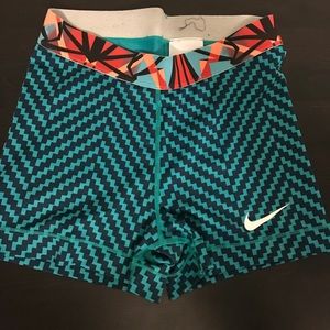 Patterned Nike pro shorts