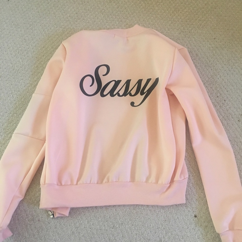 Boohoo pink bomber jacket