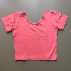 American Apparel Pink/Peach Crop Top