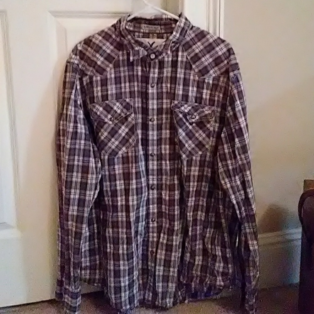 American eagle long sleeve button up
