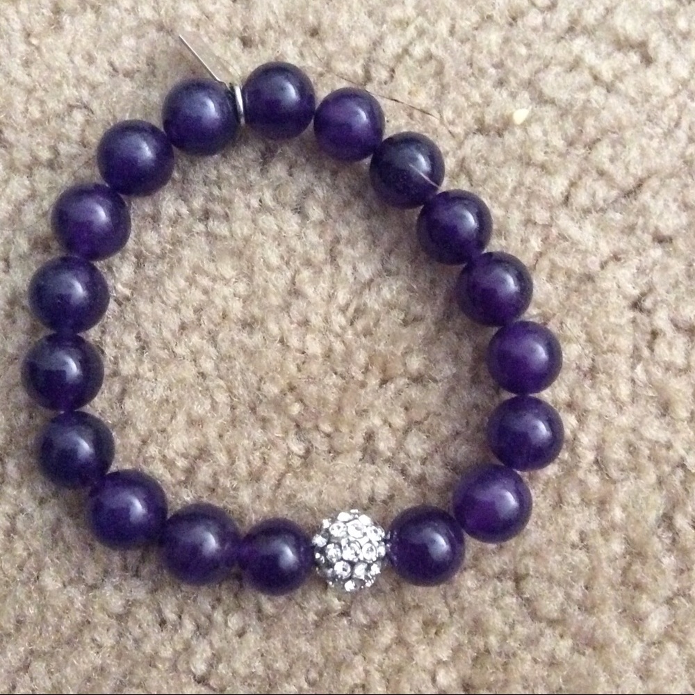 Semi Precious Amethyst Color Bracelet
