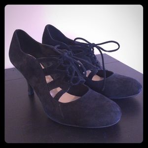 Franco Sarto Suede Lace Up Heels