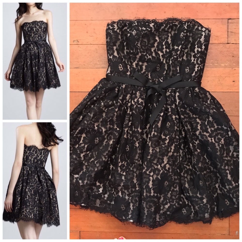 Black lace Neiman & Target rare sexy flare dress